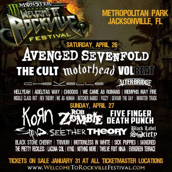 Welcome to Rockville 2014 LineUp